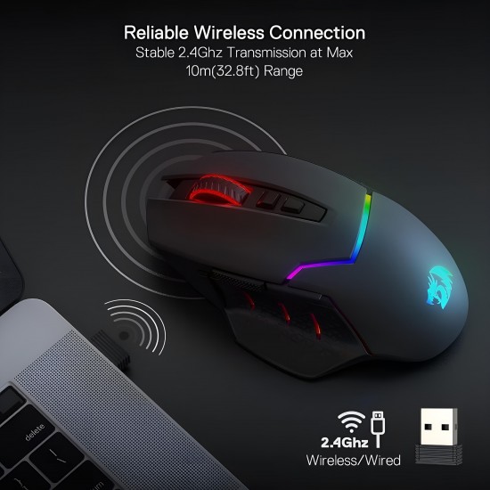 Mouse Wireless Redragon Pro M690 Black